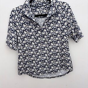 Tommy Bahama Blue and White Floral Shirt